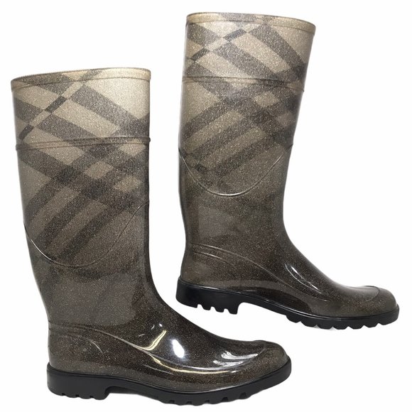 Burberry Shoes - RARE BURBERRY SPARKLE RAIN BOOTS